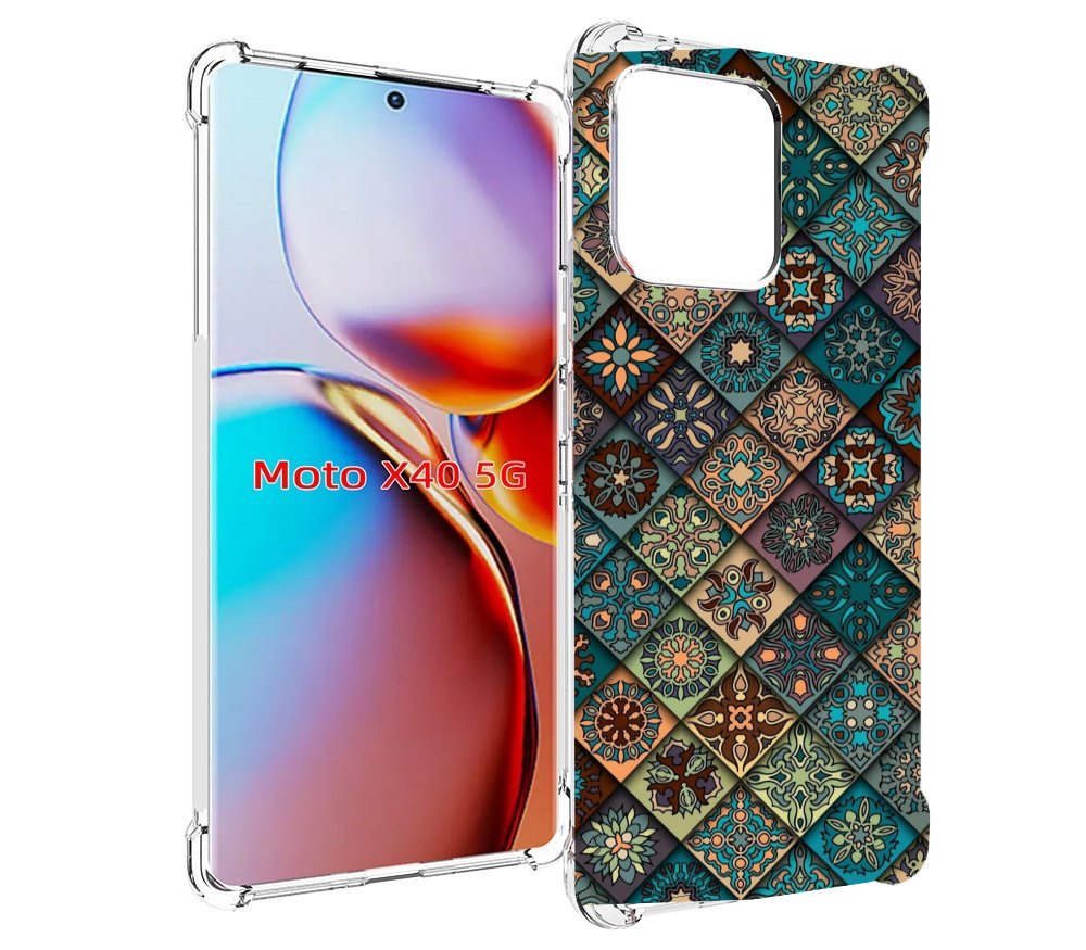 

Чехол MyPads ячейки с арнаментами для Motorola Moto X40, Прозрачный, Tocco