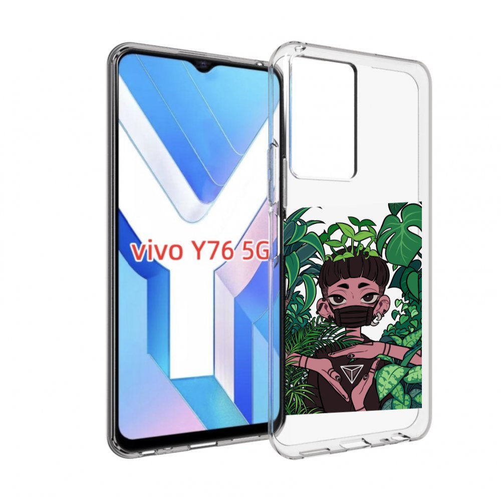 

Чехол MyPads девушка в природе женский для Vivo Y76 5G, Прозрачный, Tocco