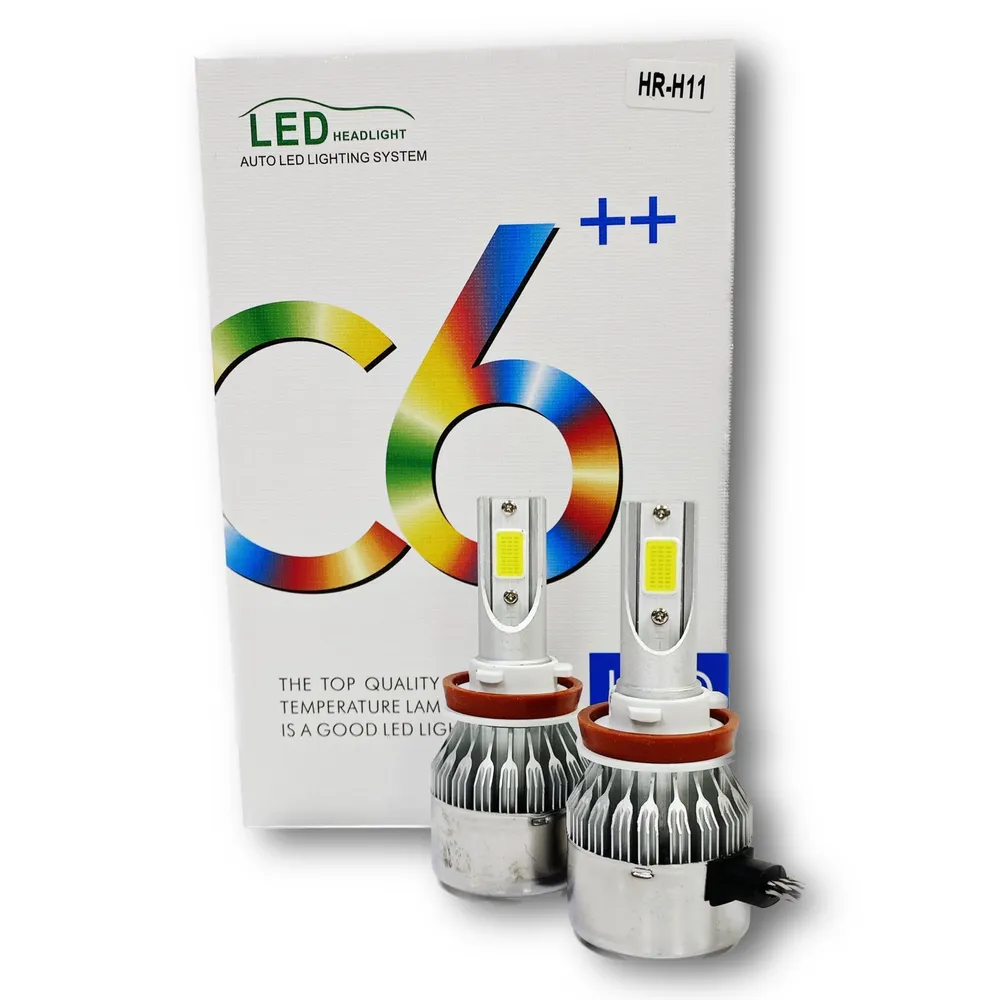 фото Светодиодные лампы led c6 h11 6000k, 36w, 12v, комплект 2 шт. nobrand