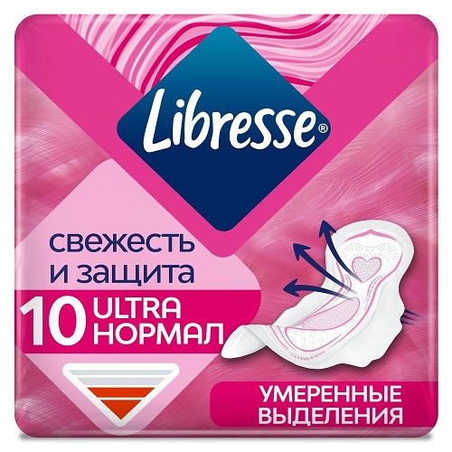 Прокладки гигиенические Libresse Ultra с мягкой поверхностью 10шт kokos elegance 002d мастурбатор вагина с двойным слоем