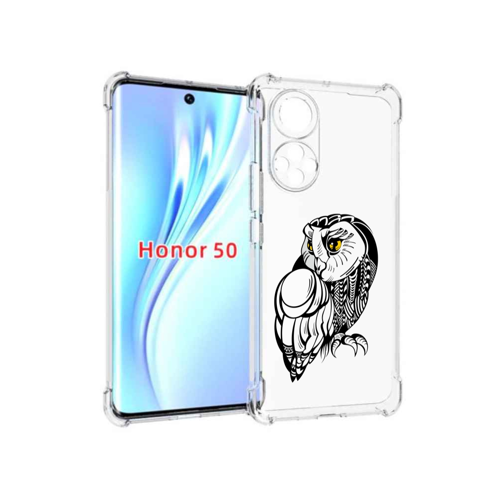 

Чехол бампер MyPads сова-красотка для Honor 50, Прозрачный, Tocco
