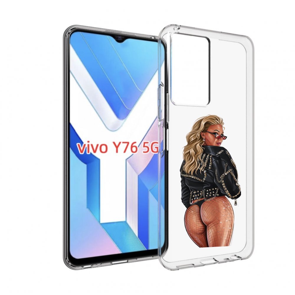 

Чехол MyPads девушка в чулках полуголая женский для Vivo Y76 5G, Прозрачный, Tocco