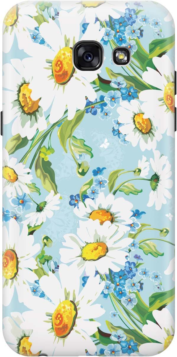 

Силиконовый чехол на Samsung Galaxy A5 (2017) с принтом "Поле ромашек", Белый;голубой, 870