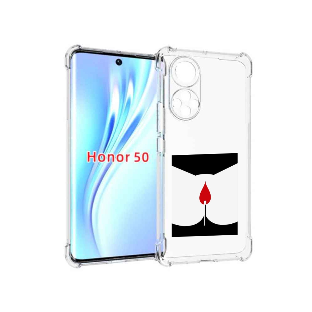 

Чехол бампер MyPads спичка горит для Honor 50, Прозрачный, Tocco