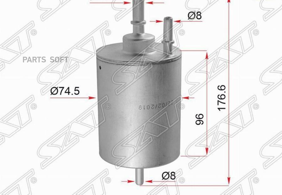 

Фильтр Топливный Audi A4 1.8 4wd 00-08/A6 2.4/3.0/4.2 04-08 Sat арт. ST-4F0201511D