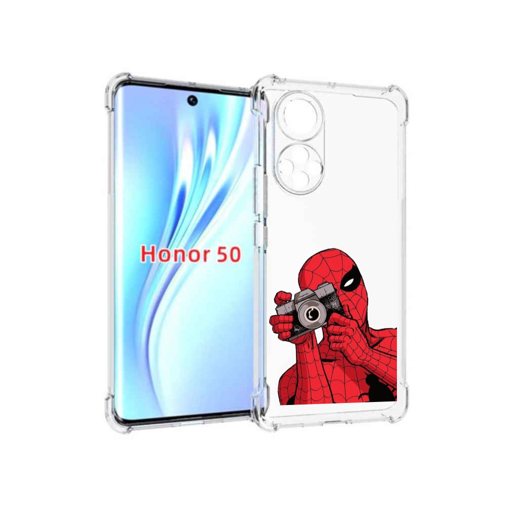 

Чехол бампер MyPads человек паук фотограф детский для Honor, Прозрачный, Tocco