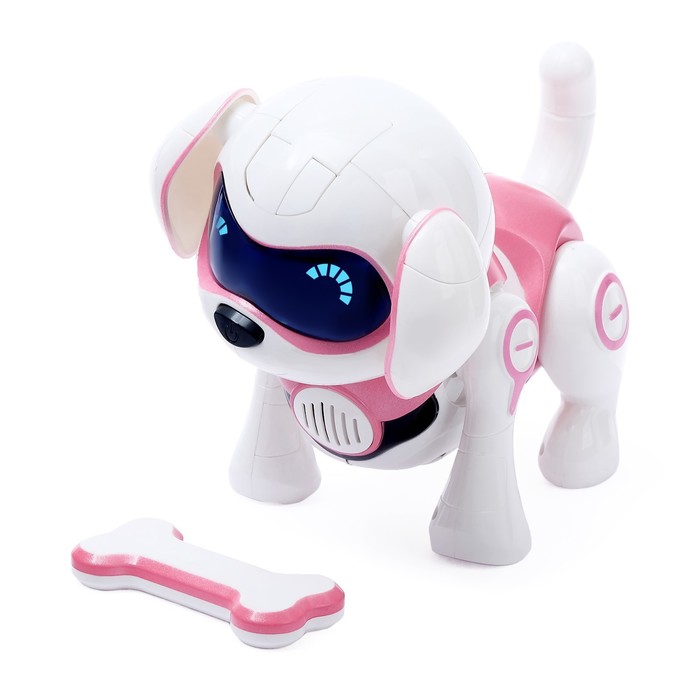 Робот-собака IQ BOT Чаппи, русское озвучивание, световые и звуковые эффекты розовый робот собака iqdog световые и звуковые эффекты работает от аккумулятора