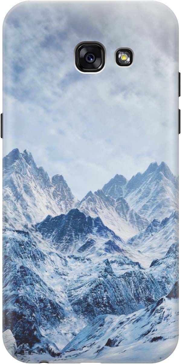 

Силиконовый чехол на Samsung Galaxy A5 (2017) с принтом "Снежные горы", Белый;голубой, 871