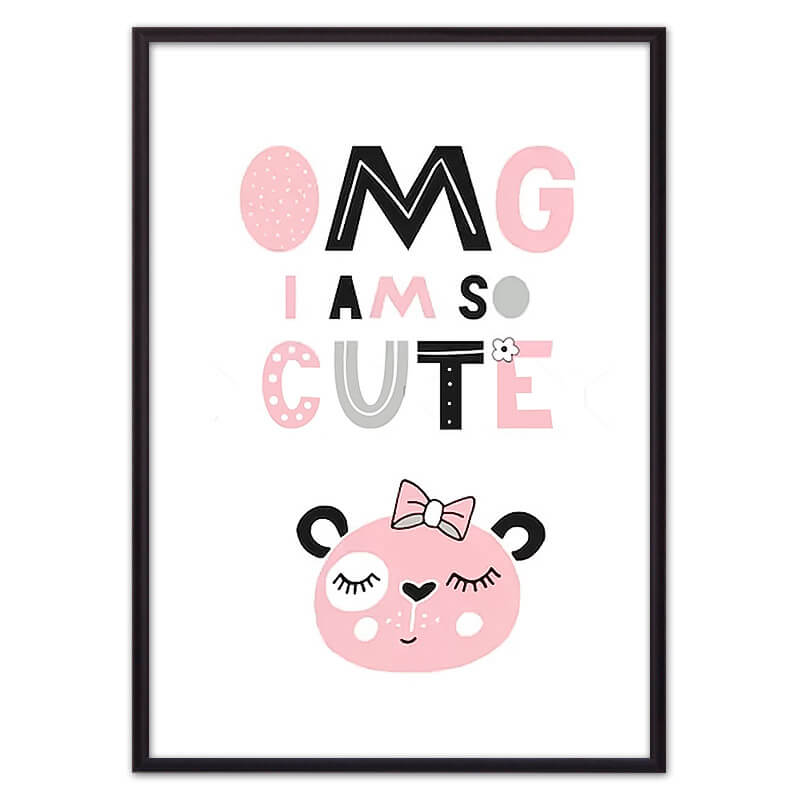 

Медведь "OMG I'm so cute" ВЫБОР РАЗМЕРА:40 х 60 см