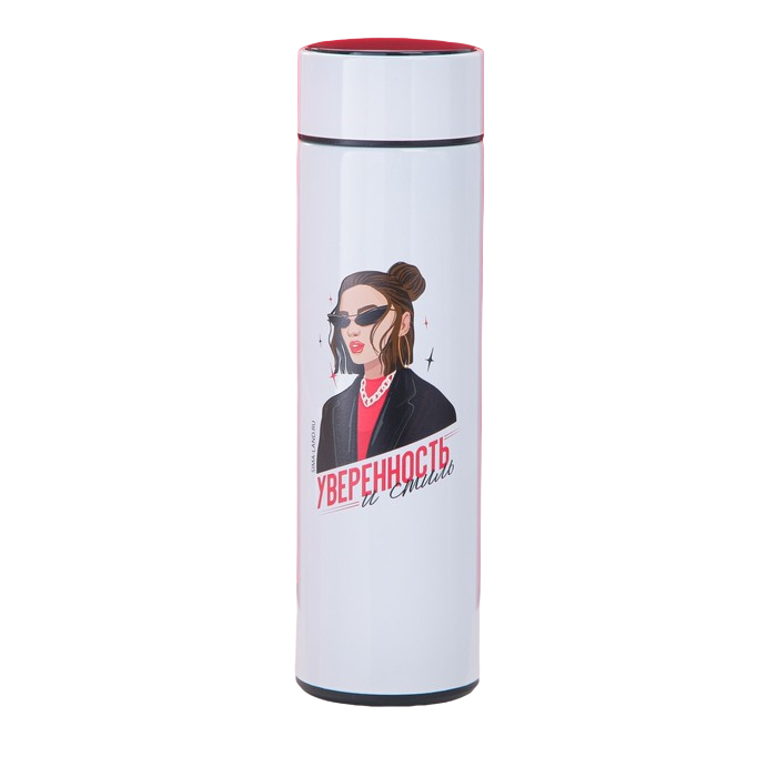 

Термос Svoboda voli "Увереннось", 500 мл 7361386, белый, Черный;красный;белый, Увереннось