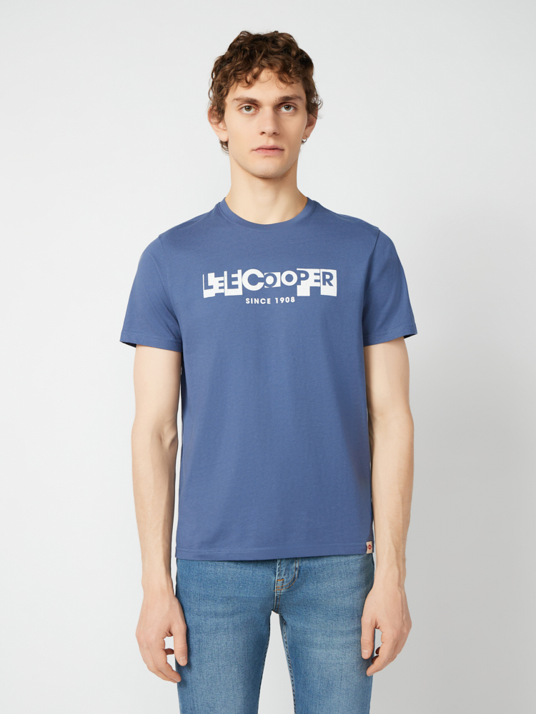 

Футболка мужская Lee cooper MT2A122589BSLC синяя XXL, Синий, MT2A122589BSLC