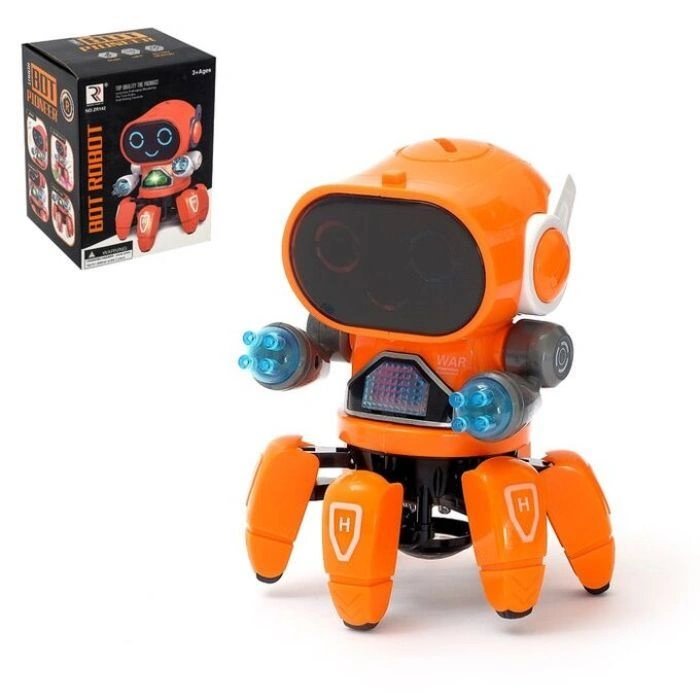 Интерактивная игрушка танцующий робот Happy Valley Robot Bot Pioneer оранжевый робот для сборки и разборки кубика рубика gan robot