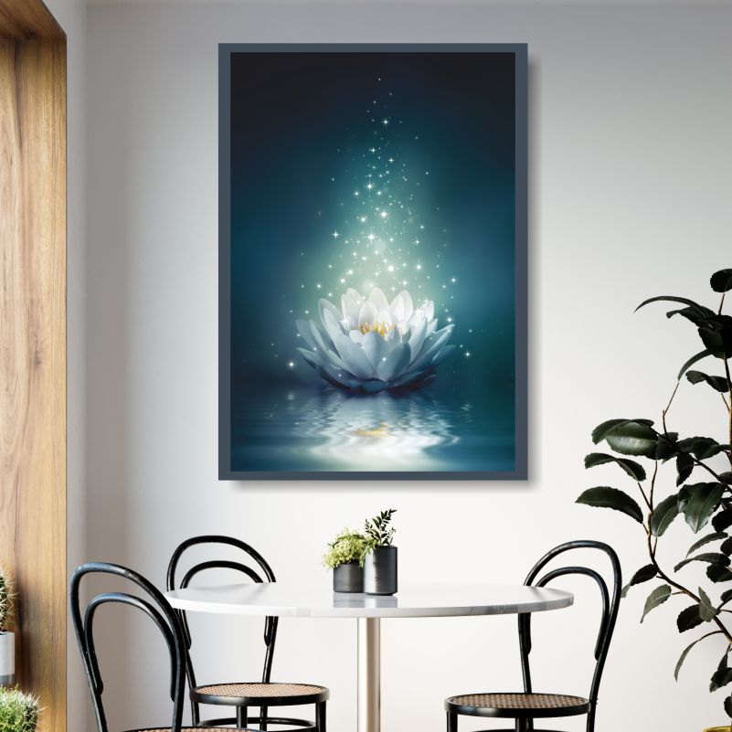 

Постер на стену ПолиЦентр Белый Цветок Лотоса На Воде 40х50 см, БелыйЦветокЛотосаНаВоде