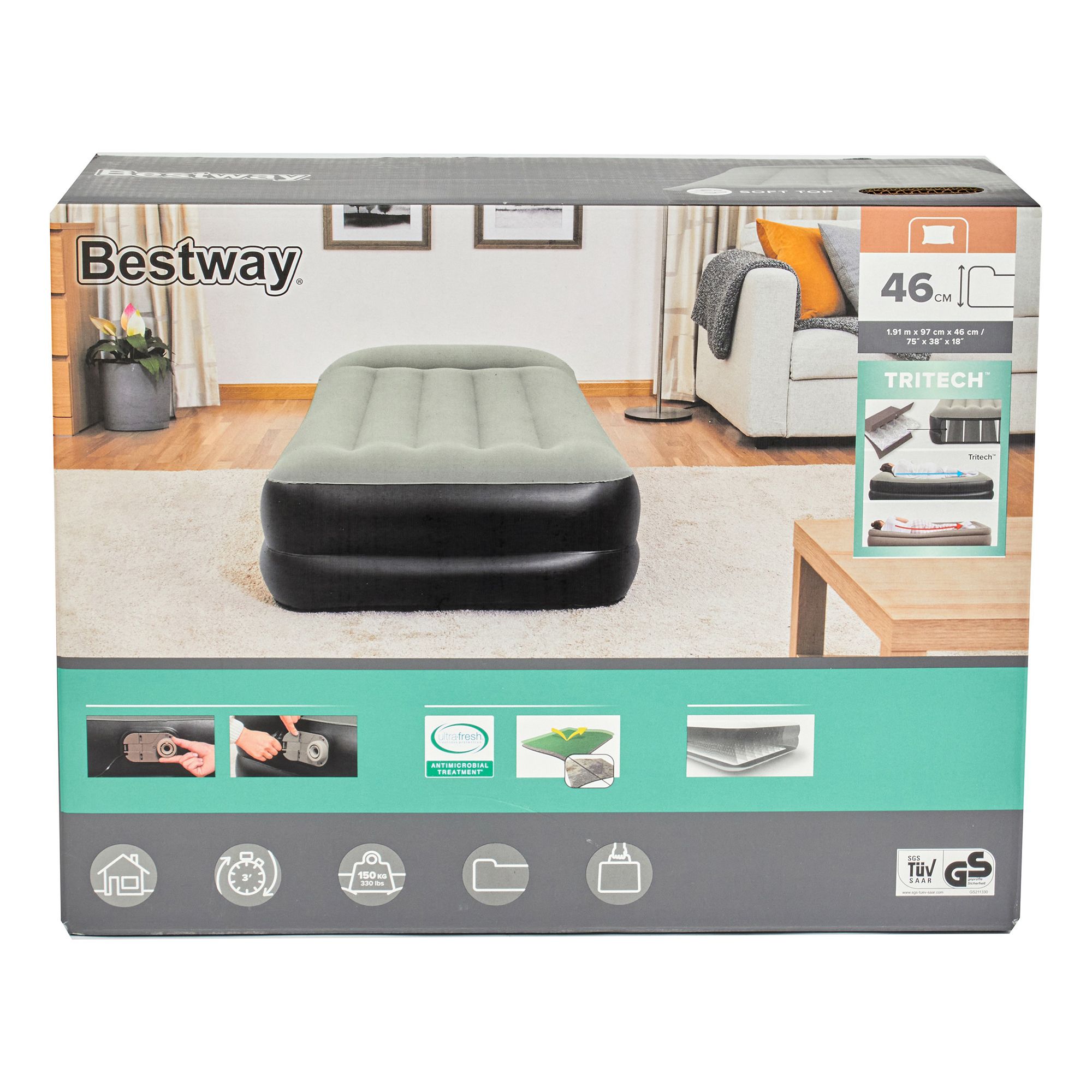 Надувной матрас Bestway Premium+ Air Bed 191 х 97 х 46 см