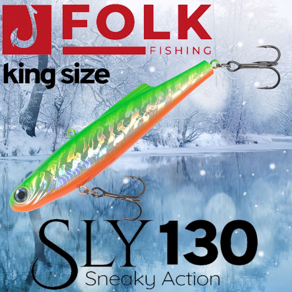 

Воблер Folkfishing (Vib) Sly 130мм 47гр #FVS-22, Зеленый;серебристый;оранжевый, (Vib) Sly 130мм 47гр