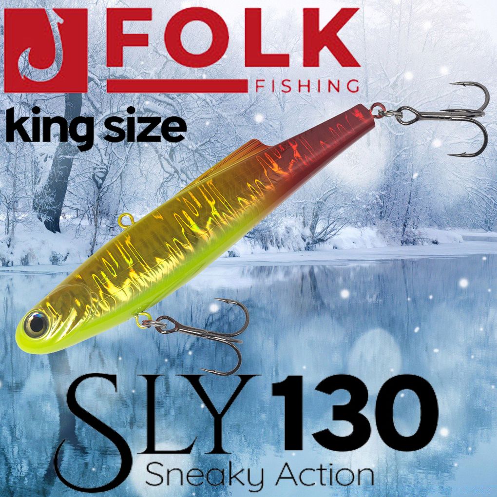 

Воблер Folkfishing (Vib) Sly 130мм 47гр #FVS-24, Желтый;красный, (Vib) Sly 130мм 47гр