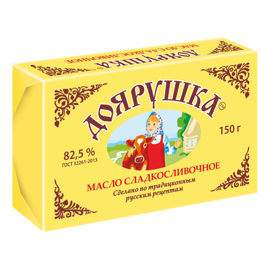 

Сладкосливочное масло Доярушка 82,5% 150 г
