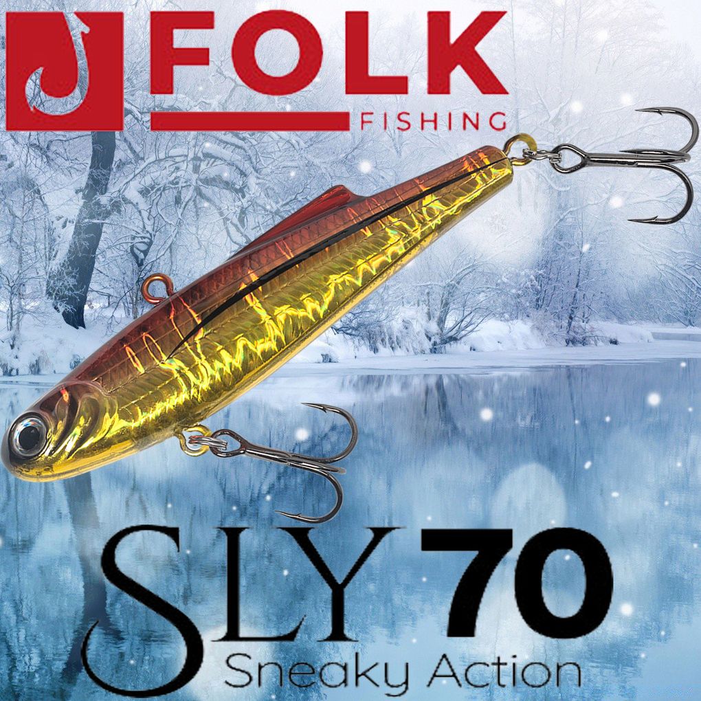 

Воблер Folkfishing (Vib) Sly 70мм 16гр #FVS-07, Красный;золотистый, (Vib) Sly 70мм 16гр