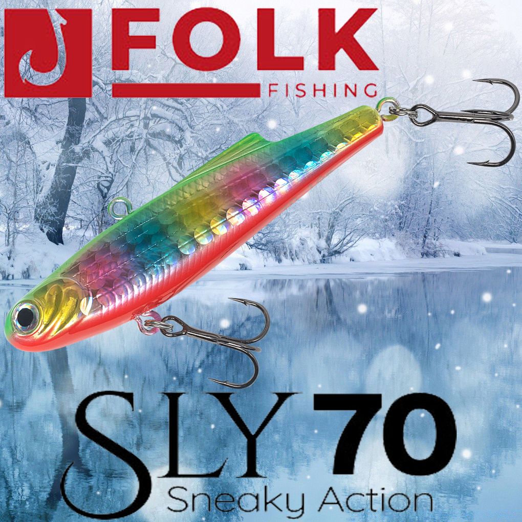 

Воблер Folkfishing (Vib) Sly 70мм 16гр #FVS-14, Зеленый;розовый;голубой;оранжевый, (Vib) Sly 70мм 16гр