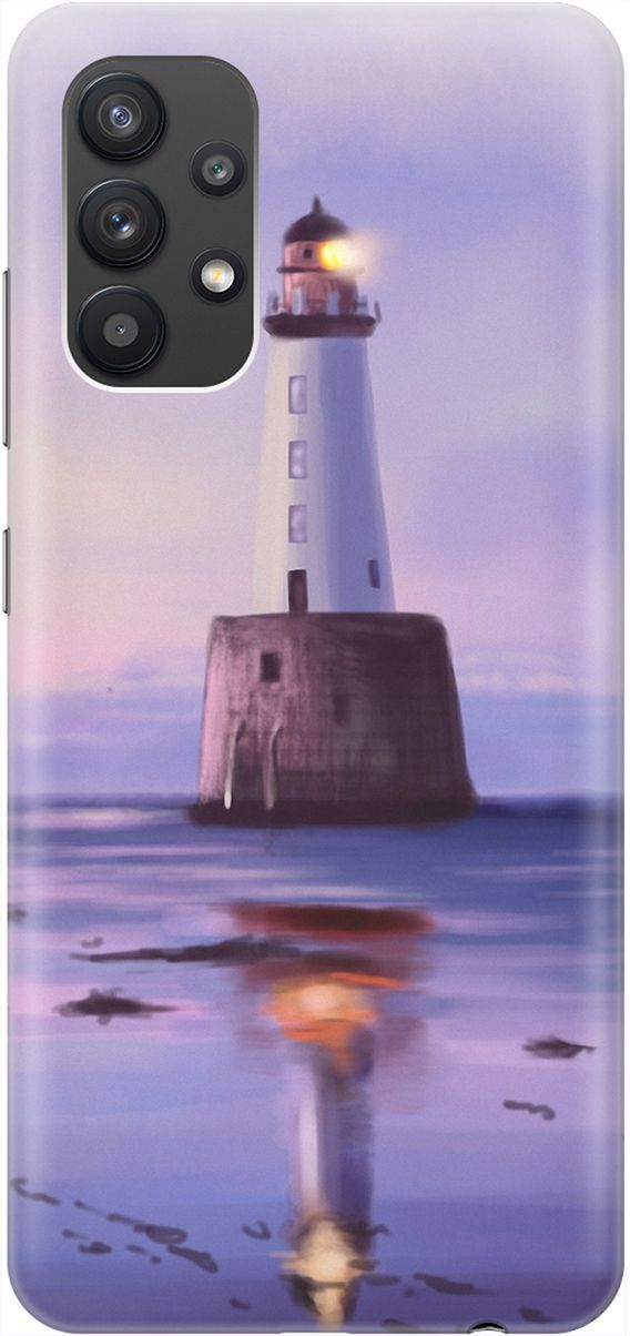 

Силиконовый чехол на Samsung Galaxy A32 с принтом "Маяк", Синий;фиолетовый, 1971