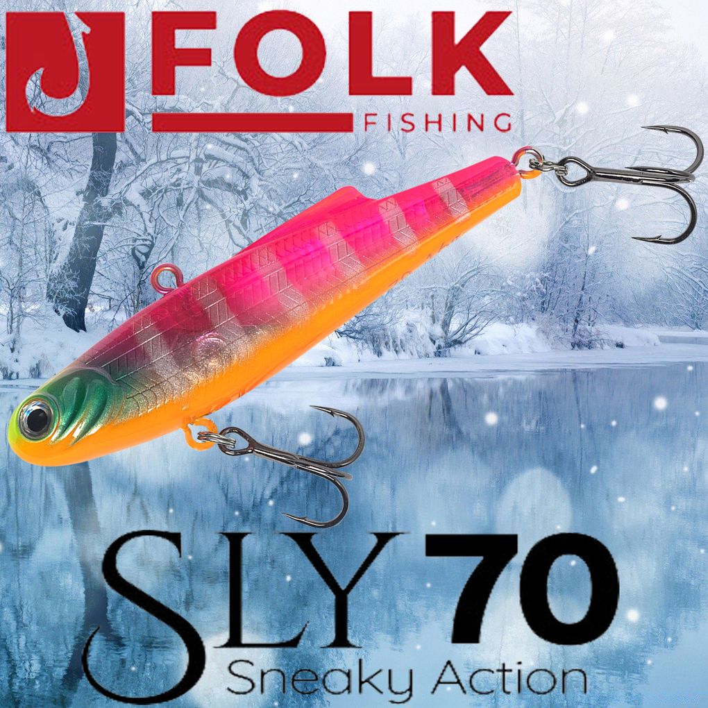 

Воблер Folkfishing (Vib) Sly 70мм 16гр #FVS-21, Розовый;оранжевый, (Vib) Sly 70мм 16гр