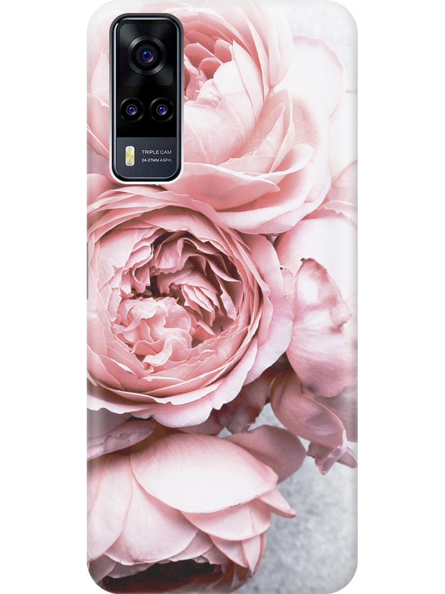

Силиконовый чехол на Vivo Y31/Y53s 4G/Y51 2020 с принтом "Нежность", Прозрачный;белый;зеленый;розовый, 743438321