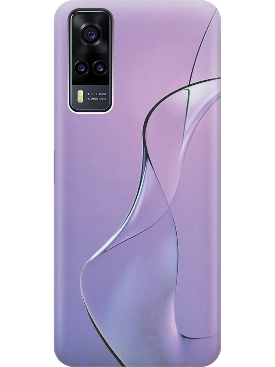

Силиконовый чехол на Vivo Y31/Y53s 4G/Y51 2020 с принтом "Сиреневый изгиб", Прозрачный;розовый;фиолетовый, 743438331