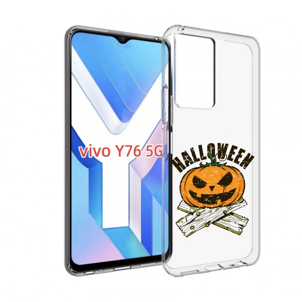 

Чехол MyPads Хэллоуин доски тыква для Vivo Y76 5G, Прозрачный, Tocco