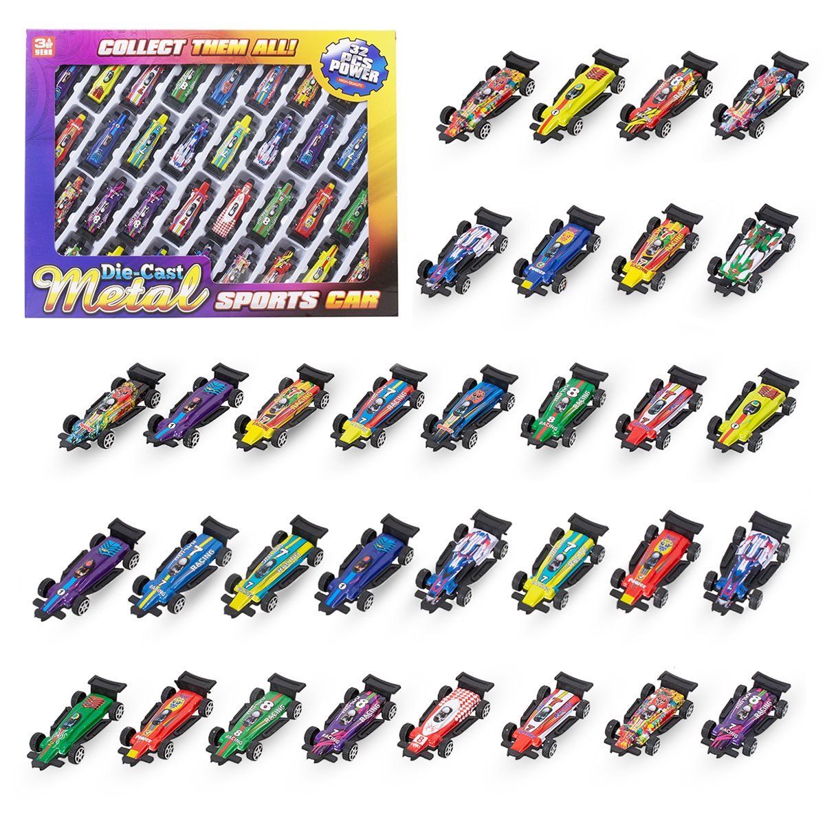 Набор Tongde Металлических Машин 32 Штуки 278-827