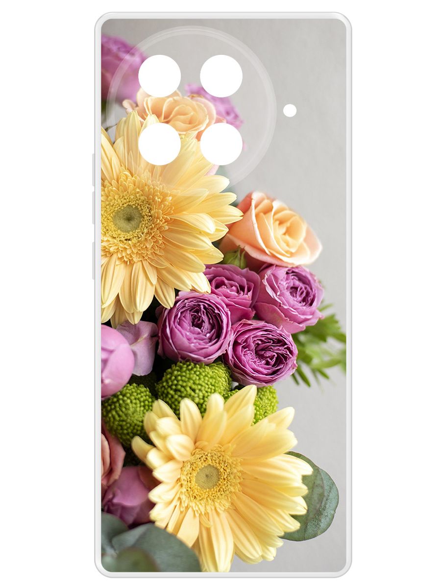

Чехол-накладка Krutoff Clear Case Букет для Tecno Camon 30S Pro, Прозрачный