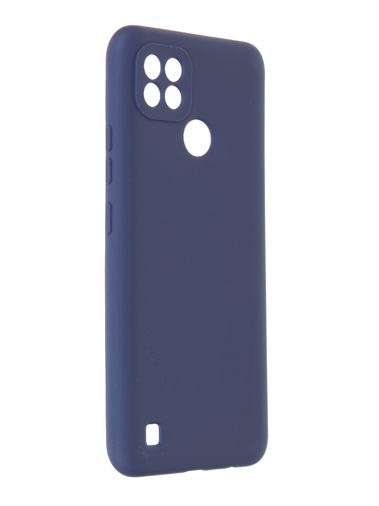 фото Чехол alwio для realme c21 soft touch silicone dark blue astrmc21bl