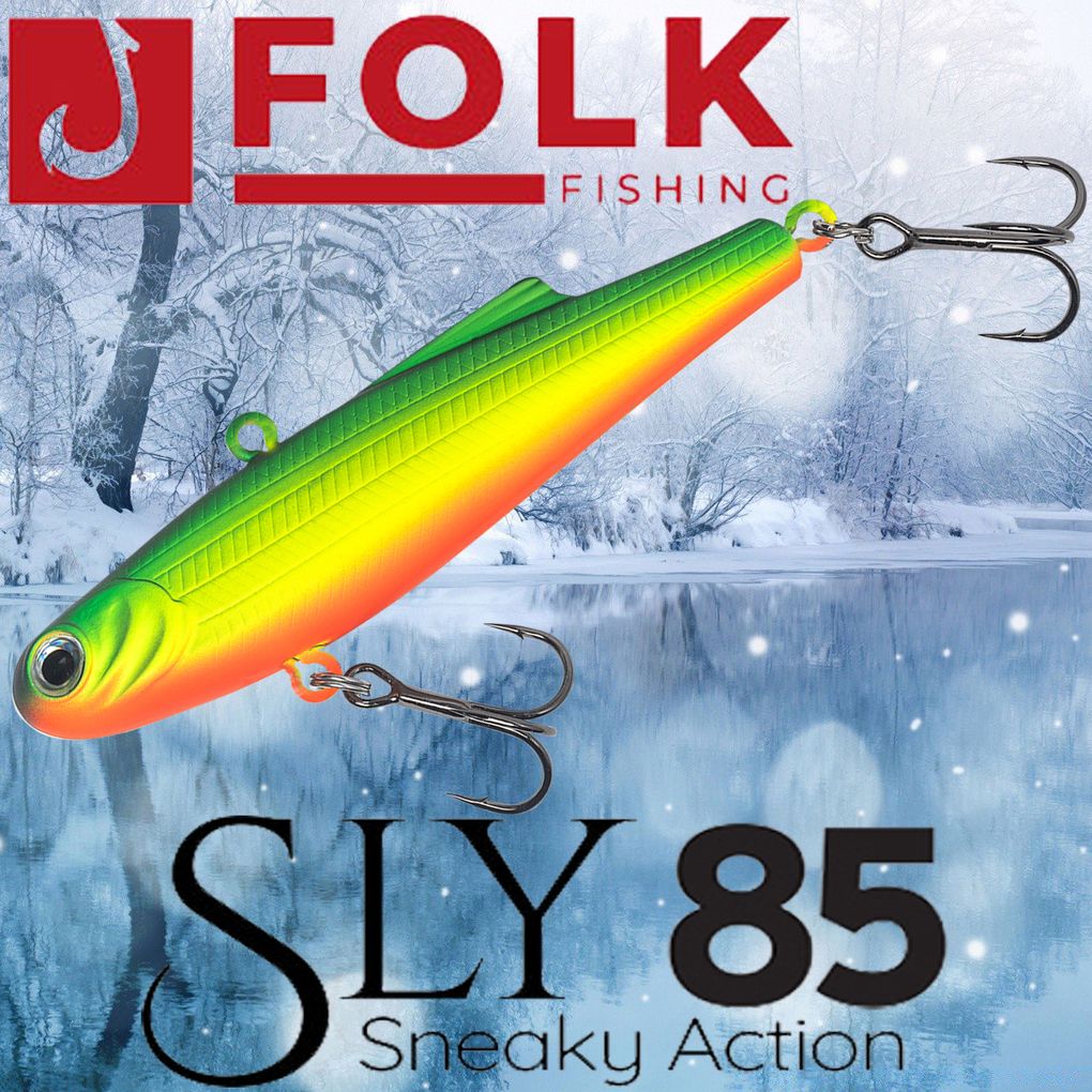 

Воблер Folkfishing (Vib) Sly 85мм 24гр #FVS-04, Зеленый;желтый;оранжевый, (Vib) Sly 85мм 24гр