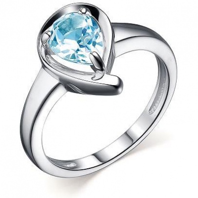 

Кольцо с 1 топазом из серебра р. 19,5 Алкор серебро 01-2379_00ТБ-00, 01-2379_00ТБ-00