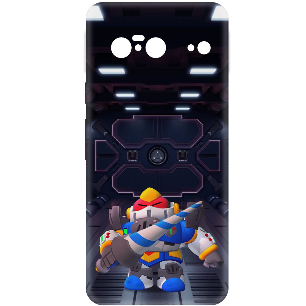 

Чехол-накладка Krutoff Soft Case Brawl Stars - Паладин Вольт-Меха для Google Pixel 8, Черный