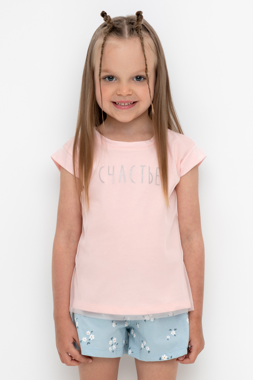 

Футболка детская CROCKID М 2759, светло-розовый, 128, М 2759