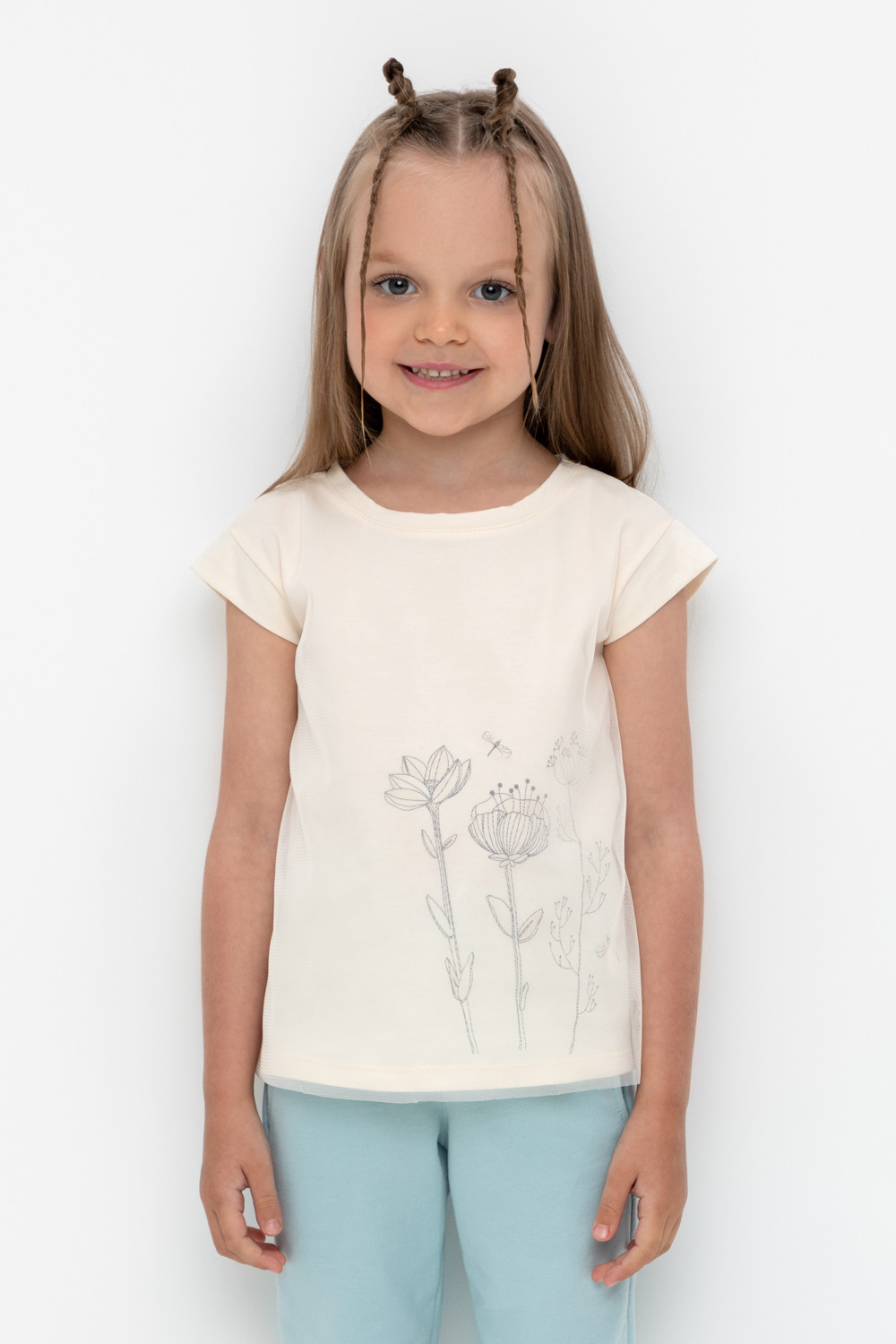 

Футболка детская CROCKID М 2759, сливки, 104, Белый, М 2759