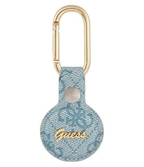 фото Чехол cg mobile guess pu 4g script logo dog clip для airtag, цвет синий (guatp4gmsrb)