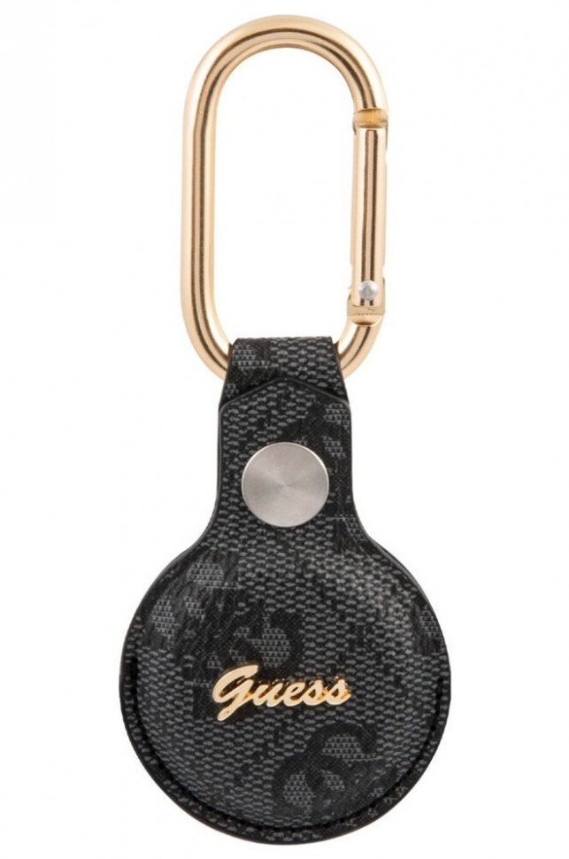 фото Чехол cg mobile guess pu 4g script logo dog clip для airtag, цвет черный (guatp4gmsrk)