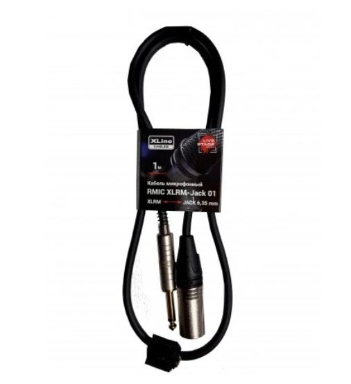 Кабель микрофонный Xline Cables RMIC XLRM-JACK 01 XLR 3 pin male - JACK 63 mono длина 1м 1893₽