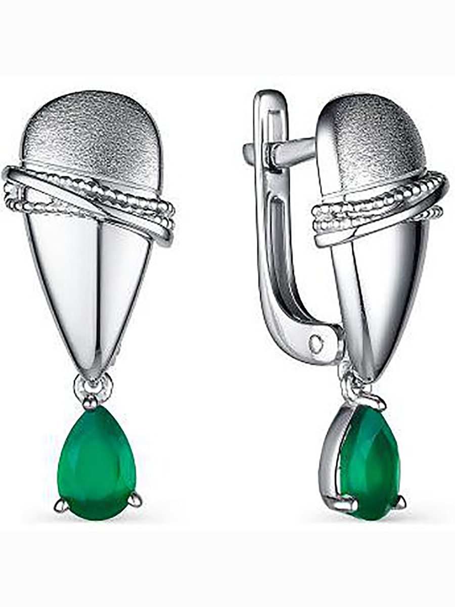 

Серьги с 2 агатами из серебра Алкор серебро 02-2197_00АГ-00, 02-2197_00АГ-00