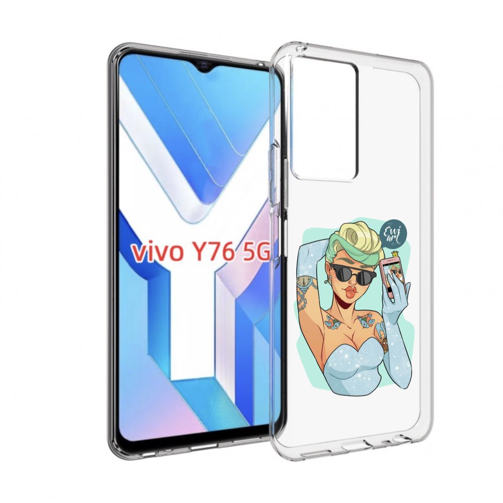 

Чехол MyPads девушка с короткой стрижкой женский для Vivo Y76 5G, Прозрачный, Tocco
