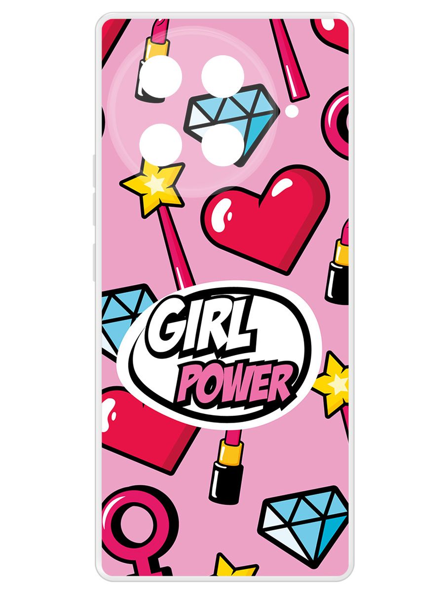 

Чехол-накладка Krutoff Clear Case Girl Power для Tecno Camon 30S Pro, Прозрачный