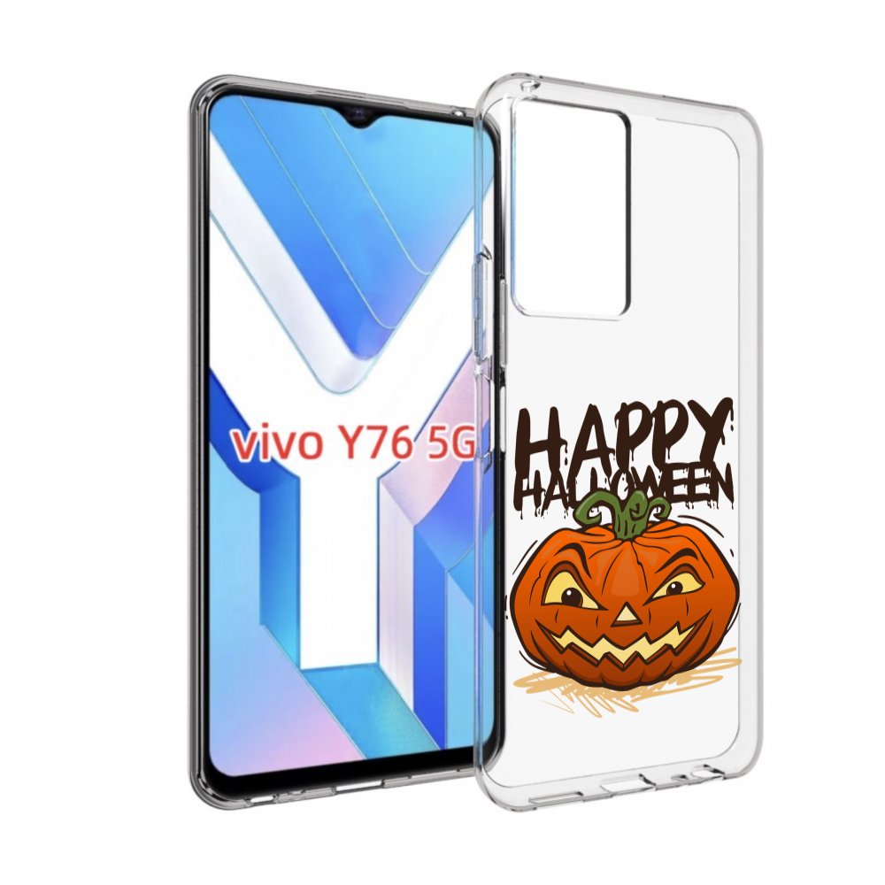 

Чехол MyPads Хэллоуин счастливый для Vivo Y76 5G, Прозрачный, Tocco