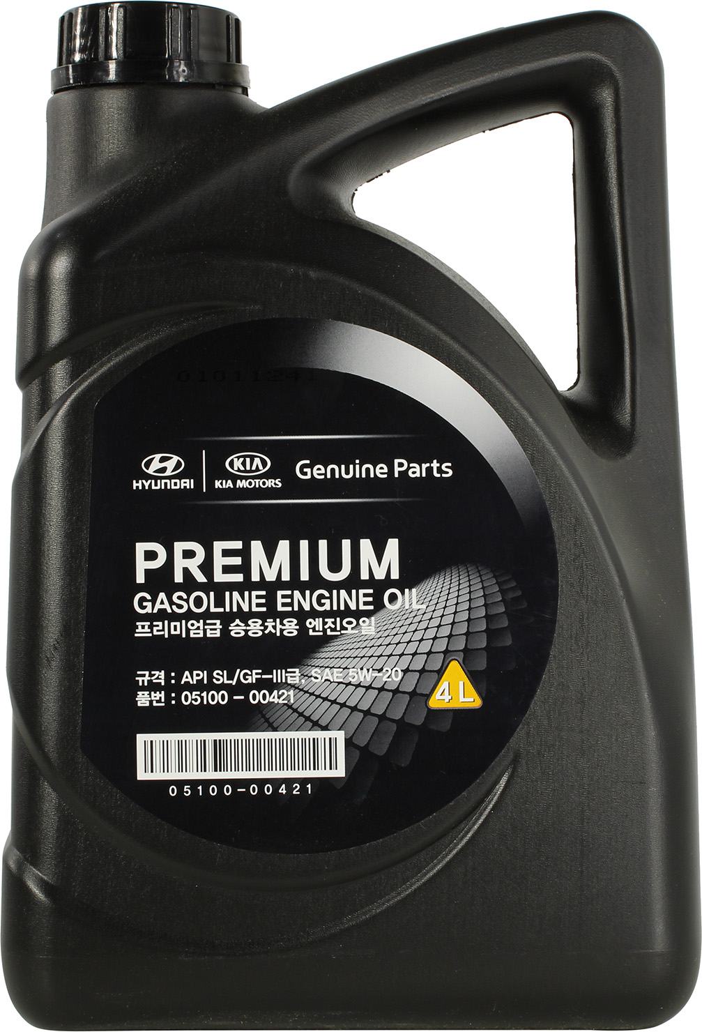 

Моторное масло HYUNDAI Premium Gasoline Engine Oil SAE 5W20 4л