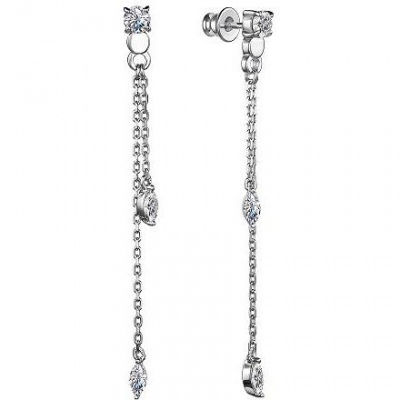 

Серьги с 6 фианитами из серебра Алкор серебро 02-2937_00КЦ-00, 02-2937_00КЦ-00