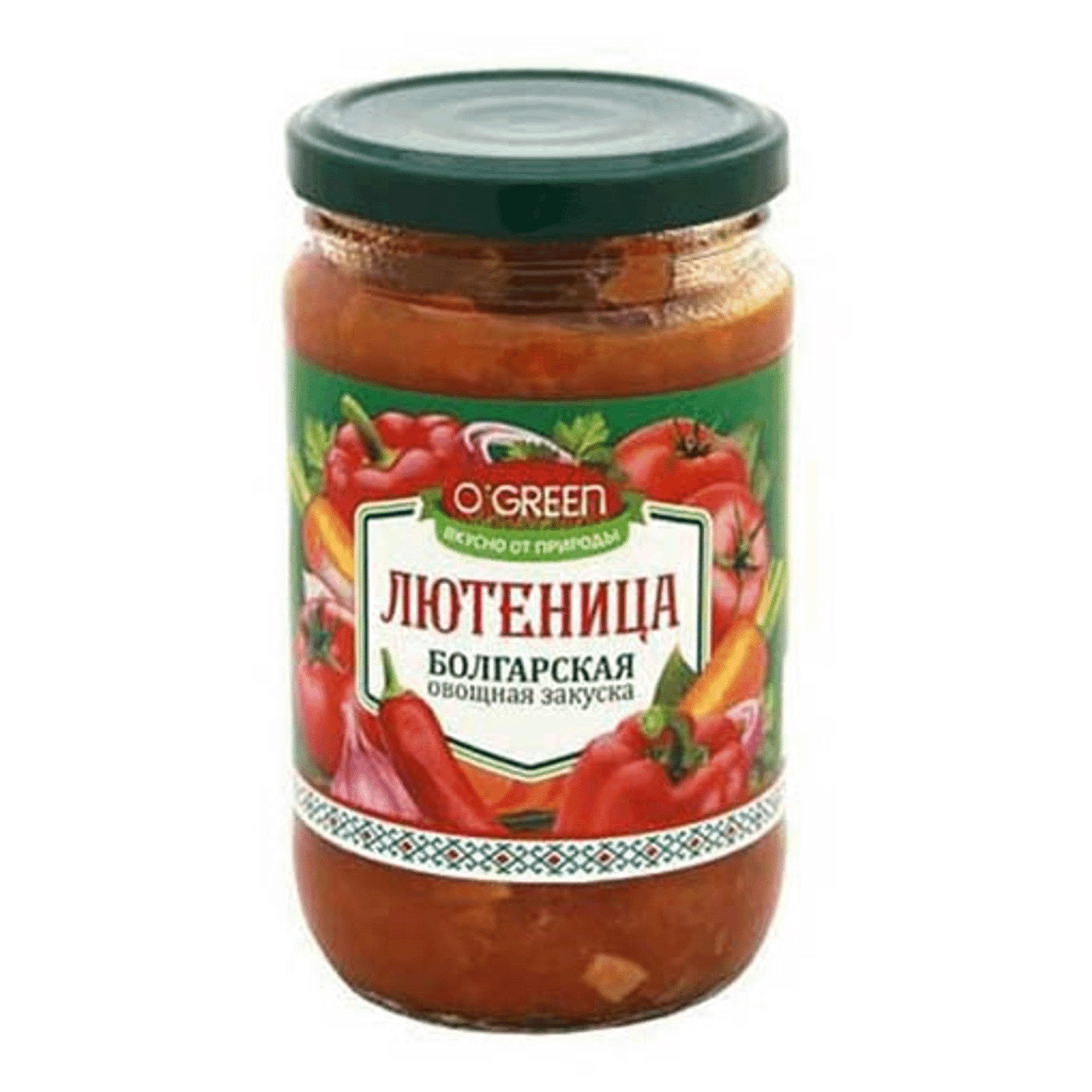 

Закуска овощная O'Green Лютеница Болгарская 340 г
