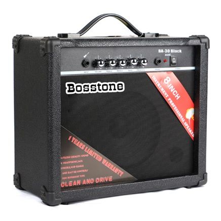 Комбоусилитель для бас гитары Bosstone BA-30W Black 30 Ватт, Динамик 8