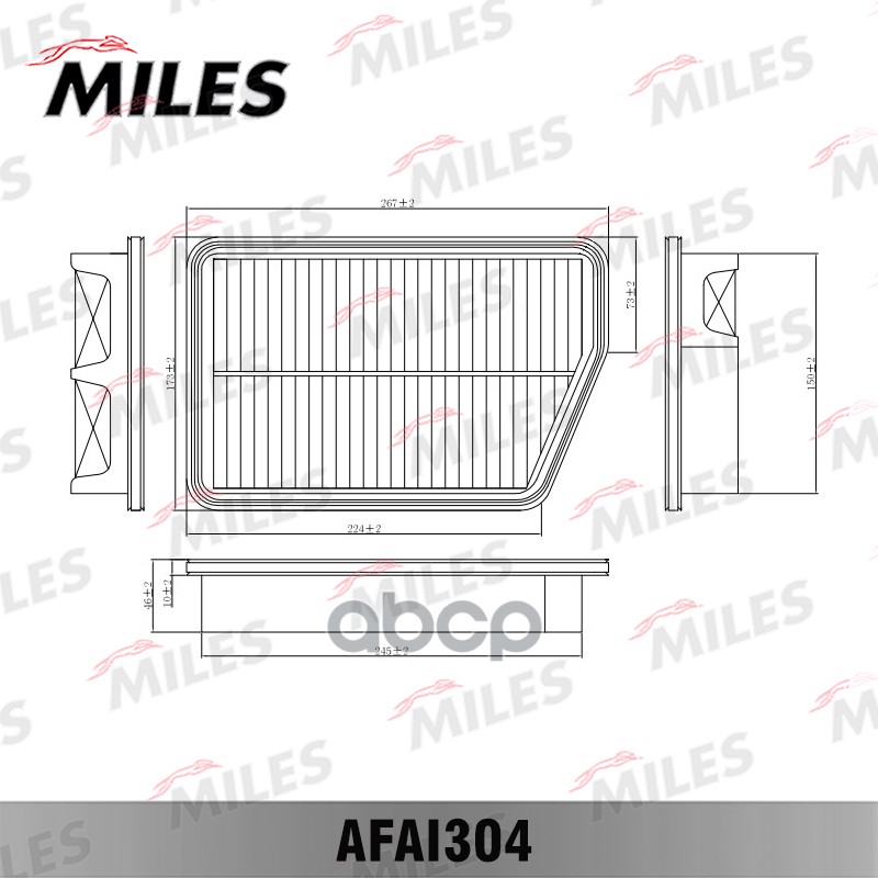 

Фильтр Воздушный Chevrolet Rezzo 00- Miles AFAI304, AFAI304