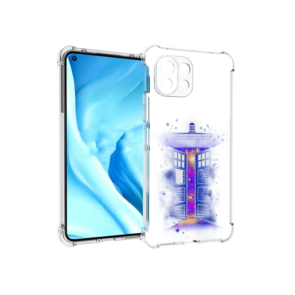 

Чехол MyPads Tocco для Xiaomi Mi 11 Lite фиолетовый уголок абстракция (PT159462.256.659), Прозрачный, Tocco