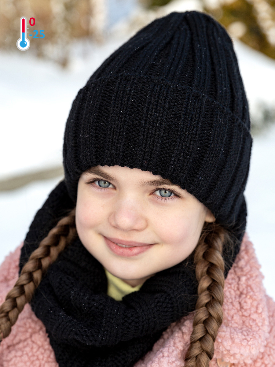 

Комплект шапка и снуд NIKASTYLE 12з14821 черный р.54, 12з14821